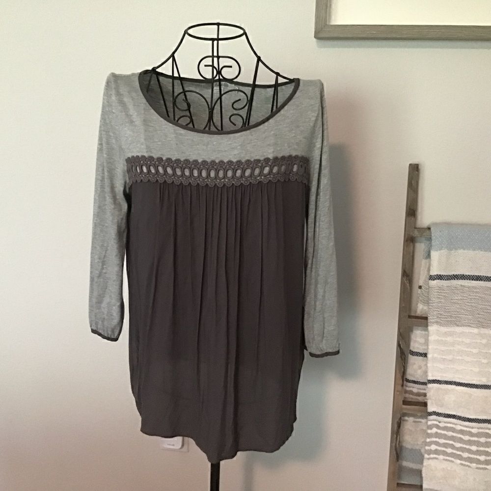 Boden Grey Top Size 8